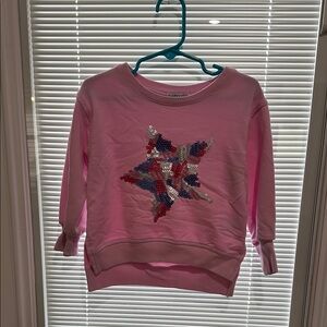 Pink Sequin Star‎ Sweatshirt